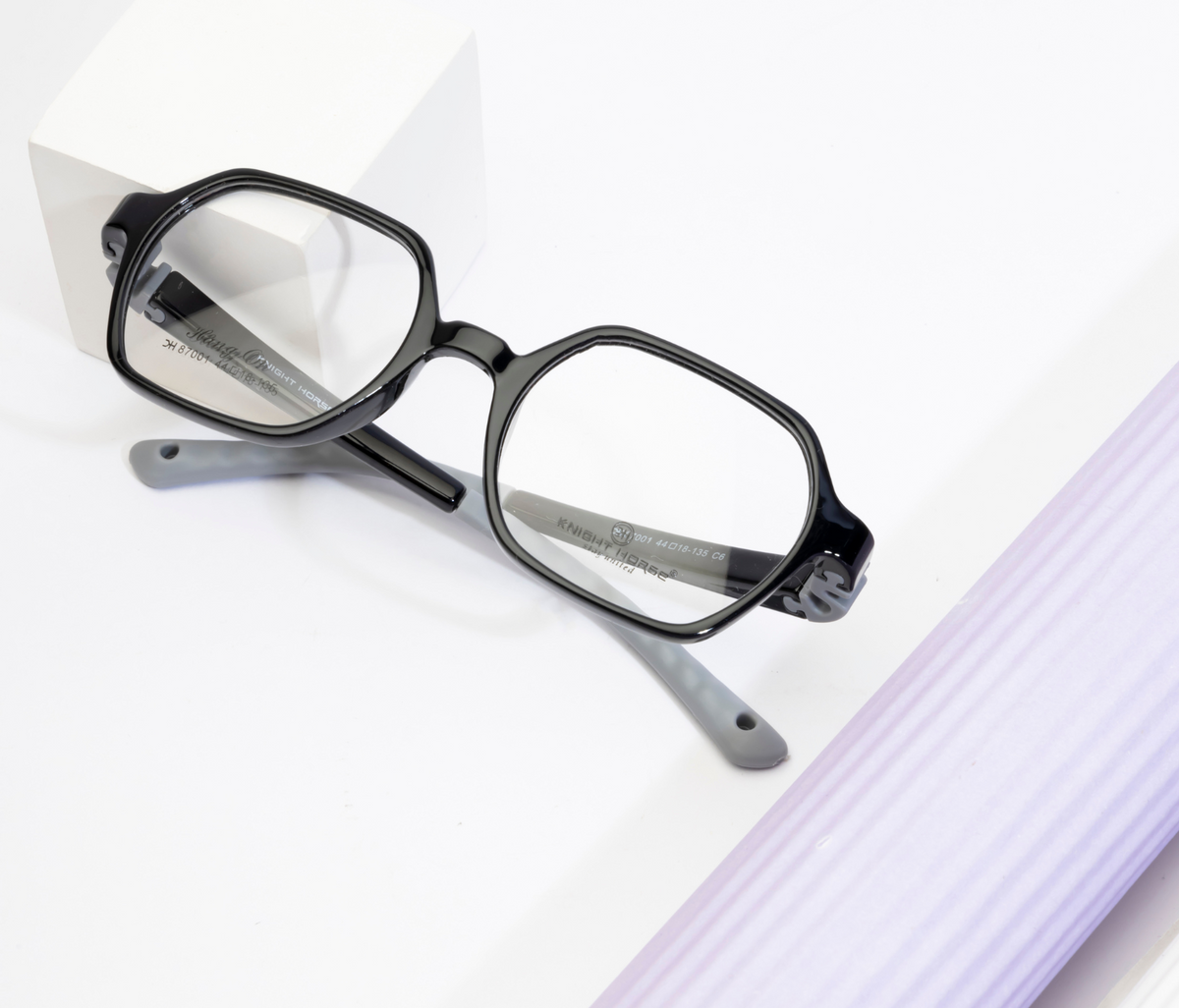 Kids Eyewear Frames in Black with Flexible Hinges - Lightweight