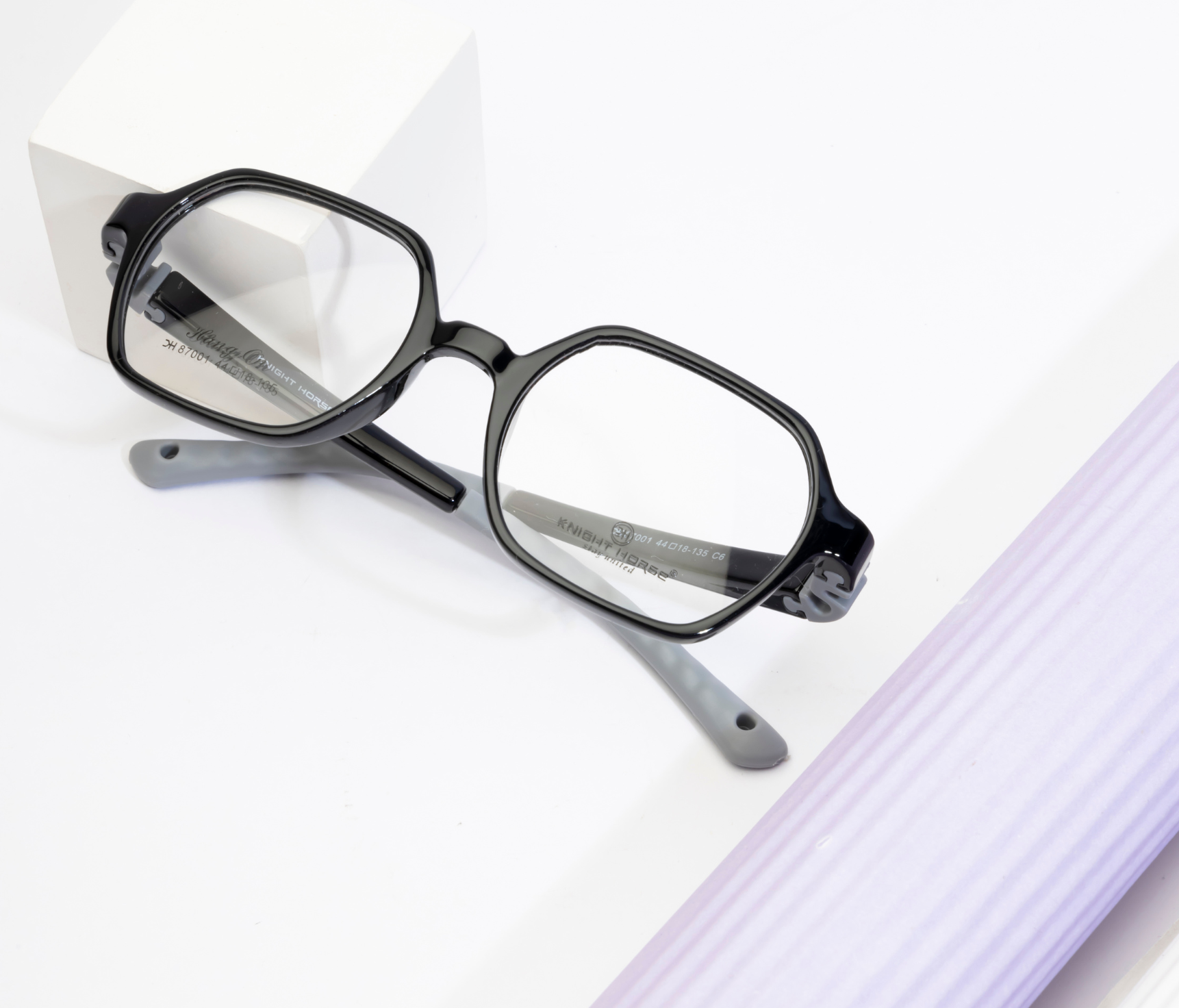 Kids Eyewear Frames in Black with Flexible Hinges - Lightweight