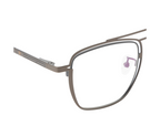 Double Metal Rim Eyewear: Modern Design with Spring Hinges | Grey Color