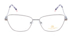 Premium Metal Eyewear With Beige & Silver Color