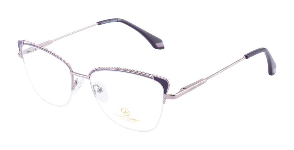 Premium Half-Rim Metal Frames With Sleek Side Accents