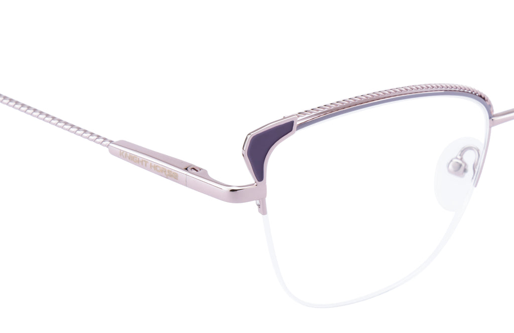 Premium Half-Rim Metal Frames With Sleek Side Accents