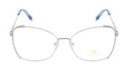 Premium Full-Metal Cat-Eye Frames In Silver White With Spring Hinges