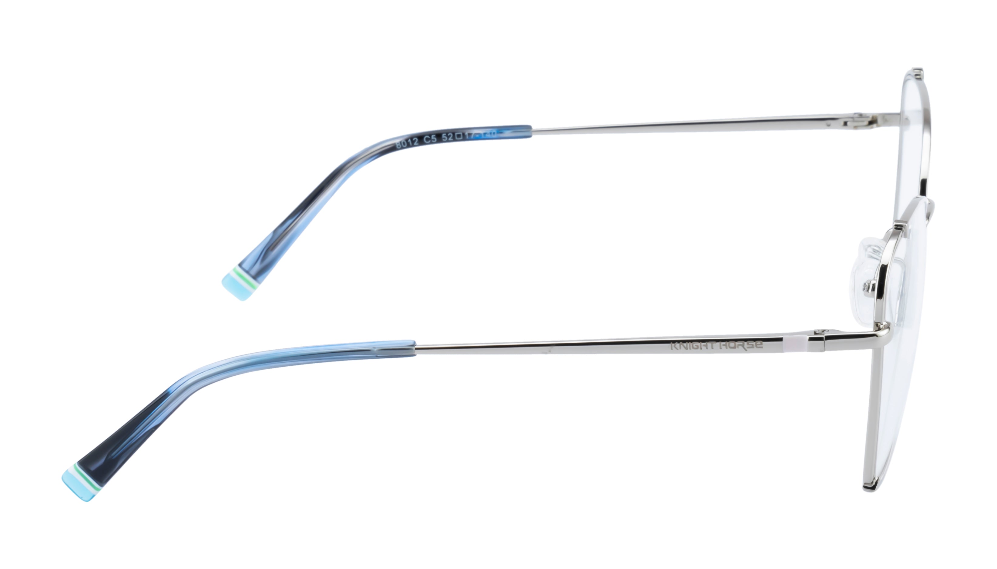 Premium Full-Metal Cat-Eye Frames In Silver White With Spring Hinges