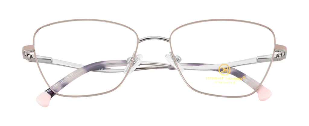 Premium Metal Eyewear With Beige & Silver Color