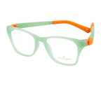 Kids Rectangle Eyewear Frames in Green & Orange - Lightweight and Durable