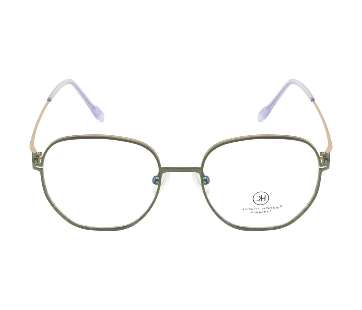 Geometric Eyewear: Lightweight Metal Frames in Striking Green