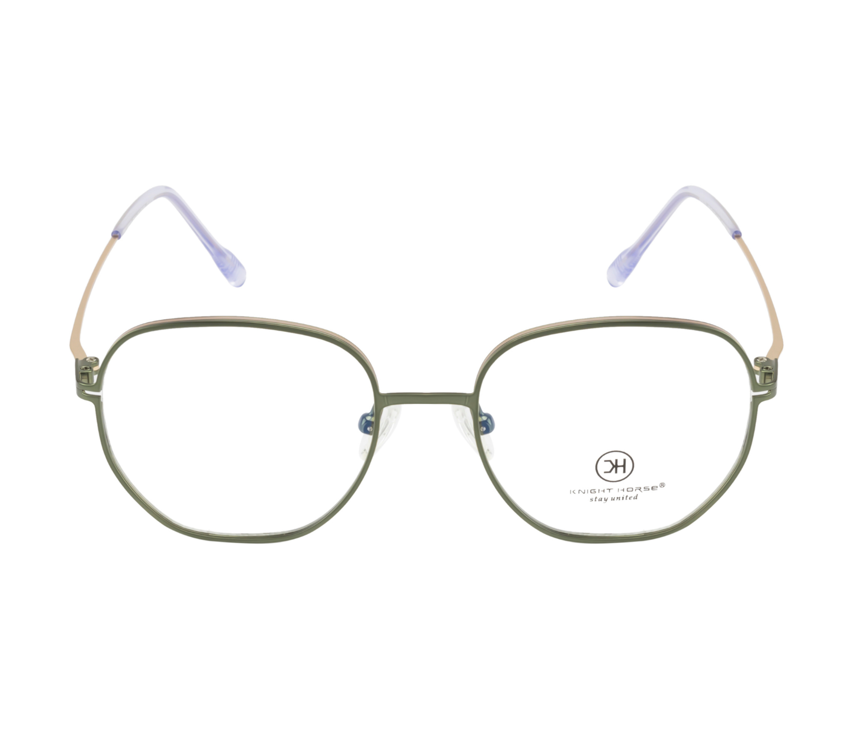 Geometric Eyewear: Lightweight Metal Frames in Striking Green