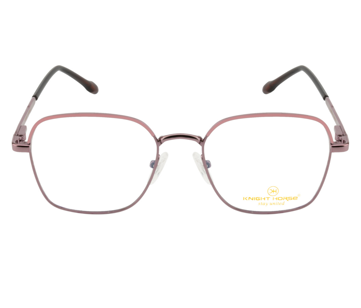 Women's Geometric Metal Eyewear - Purple with Pink
