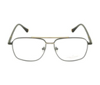 Square Metal Eyewear - Grey with Double Bar and Spring Hinges