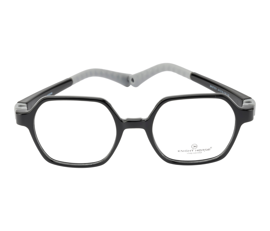 Kids Eyewear Frames in Black with Flexible Hinges - Lightweight