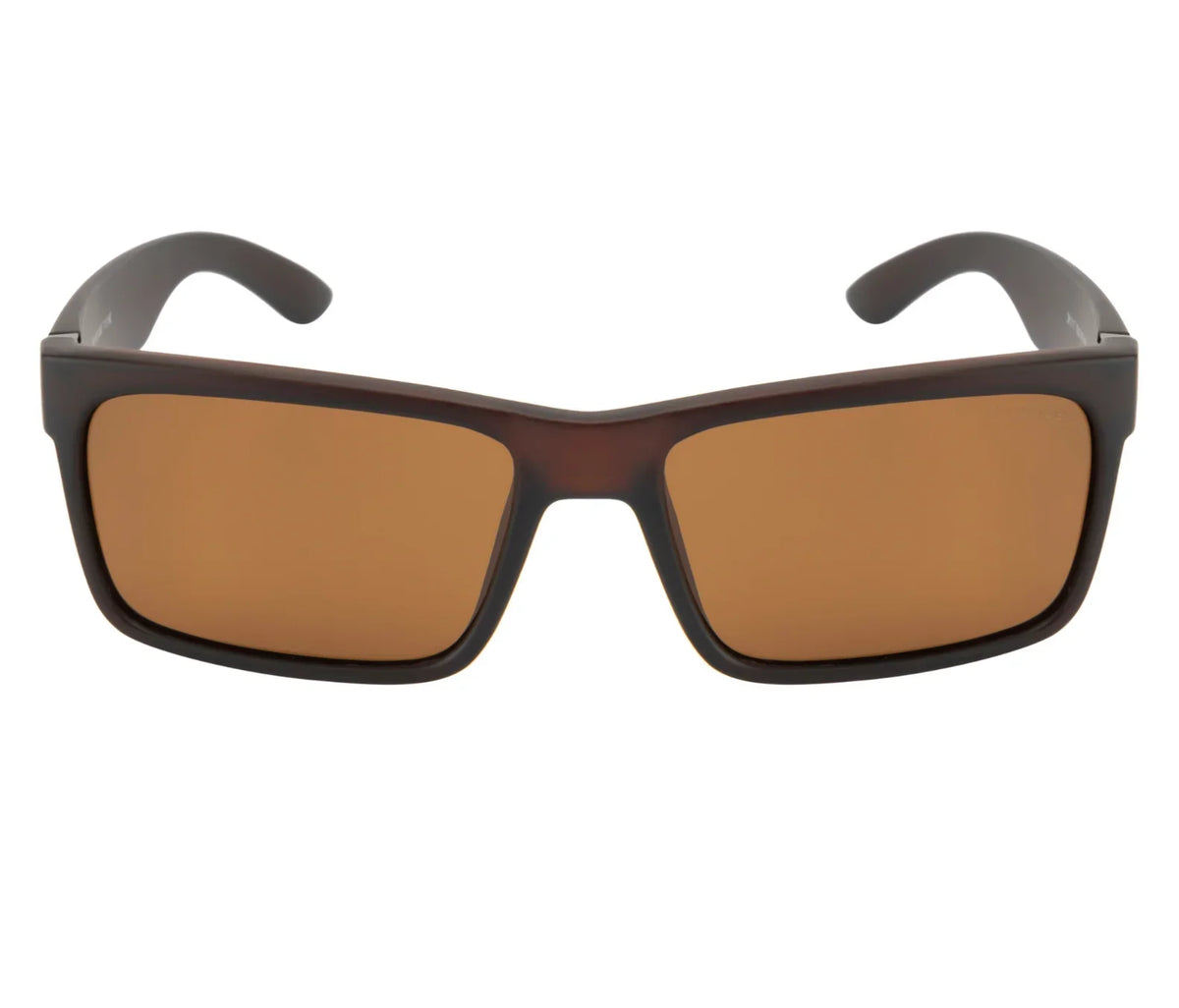 Polarized Rectangle Sunglasses - Brown Frame & Lens
