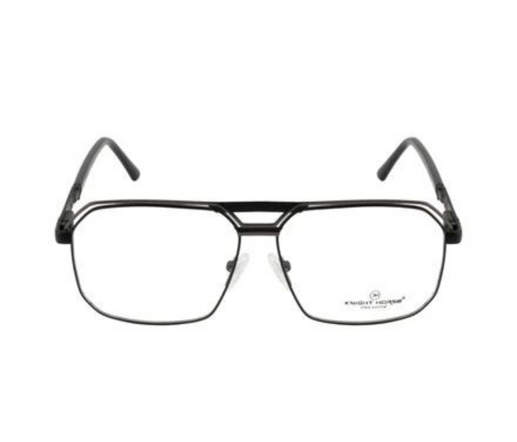 Metal Eyewear Frames - Gold and Brown Combination with Spring
