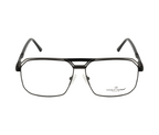 Metal Eyewear - Black Color | Geometric Design | with Spring Hinges | Double Bar