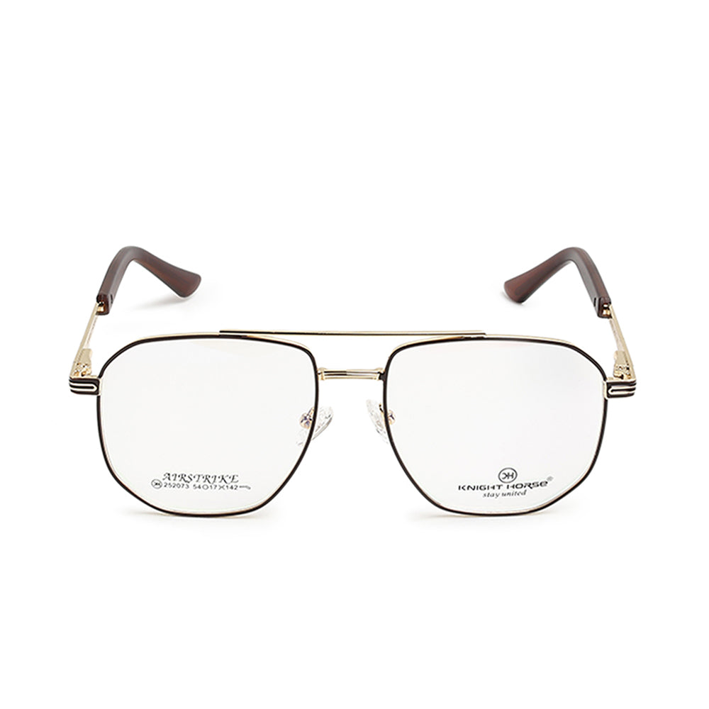 Knight Horse Men’s Metal Optical Frame – Black & Gold