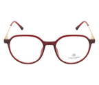 Geometric TR90 Eyewear - Maroon Elegance