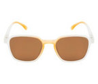Sunfire: Polarized Sunglasses - Transparent Orange Color | Square Frame