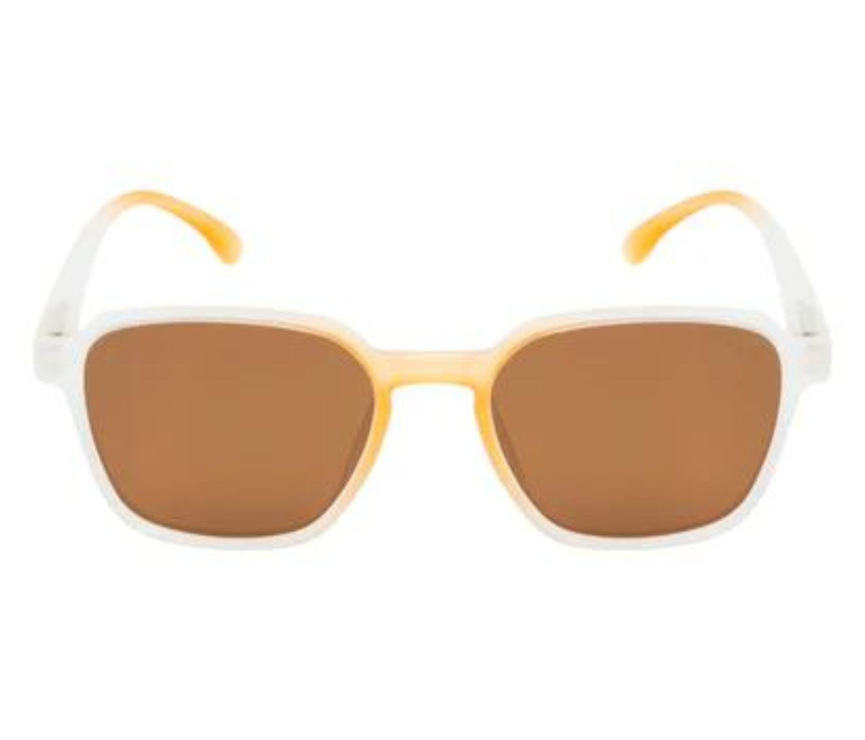 Sunfire: Polarized Sunglasses - Transparent Orange Color | Square Frame