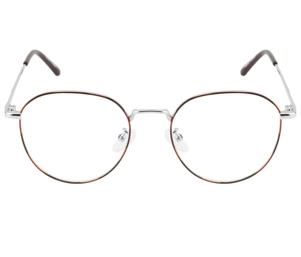 Metal Blue Cut Eyewear: Silver with Red & Black Accents