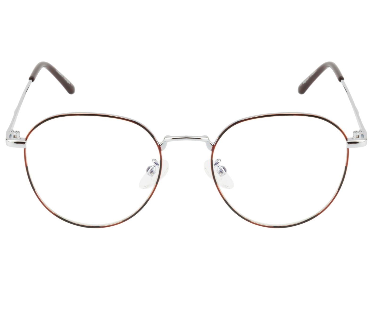 Metal Blue Cut Eyewear: Silver with Red & Black Accents