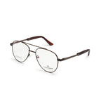 Knight Horse Classic Aviator Eyeglasses for Men – Brown Metal Frame