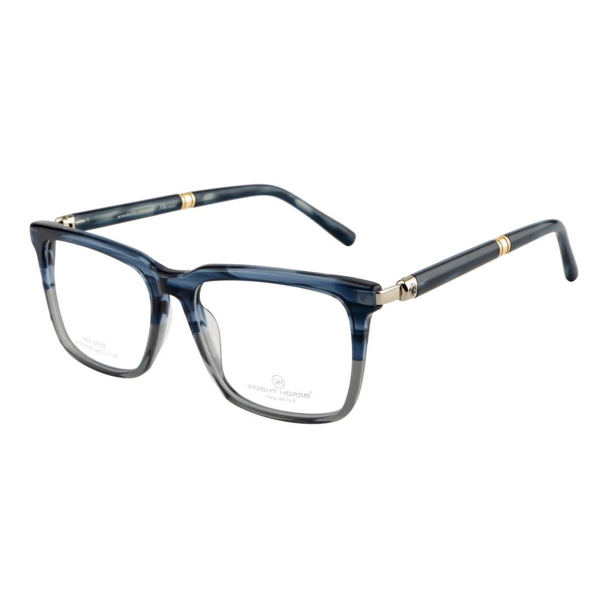 Rectangular Gradient Blue Eyeglass Frame
