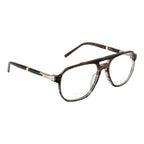 Double Bridge Square Eyeglass Frame – Translucent Brown
