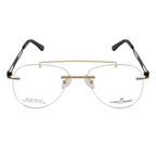 Rimless Aviator Metal Eyeglass Frame – Gold
