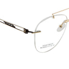 Rimless Aviator Metal Eyeglass Frame – Gold
