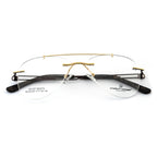 Rimless Aviator Metal Eyeglass Frame – Gold