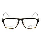 Rectangular Eyeglass Frame – Matte Black Tortoise Gradient