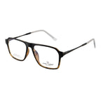 Rectangular Eyeglass Frame – Matte Black Tortoise Gradient