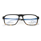 Rectangular Eyeglass Frame – Matte Black Tortoise Gradient