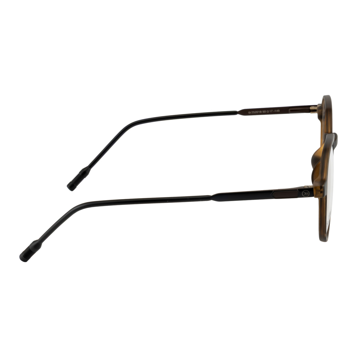 Matte Black & Tortoiseshell Round Eyeglass Frame – Lightweight TR with Metal Temples