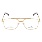 Golden Aviator Rectangular Eyeglass Frame