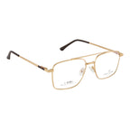 Golden Aviator Rectangular Eyeglass Frame