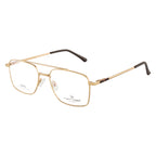Golden Aviator Rectangular Eyeglass Frame