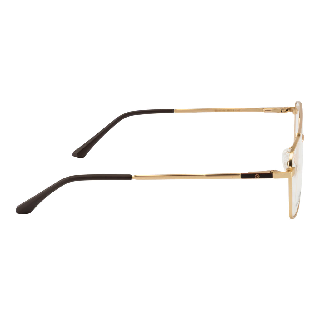Golden Aviator Rectangular Eyeglass Frame