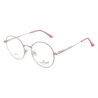 Round Metal Eyeglass Frame – Soft Ivory Pink