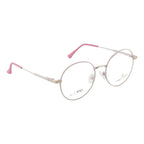 Round Metal Eyeglass Frame – Soft Ivory Pink