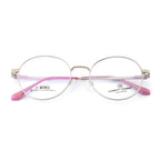 Round Metal Eyeglass Frame – Soft Ivory Pink