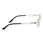 Rimless Rectangular Gold Accent Eyeglass Frame