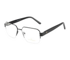 Obsidian Aviator: Sleek Metal Eyewear Frame in Supreme Black