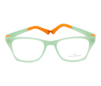 Kids Rectangle Eyewear Frames in Green & Orange - Lightweight and Durable