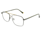 Square Metal Eyewear - Grey with Double Bar and Spring Hinges