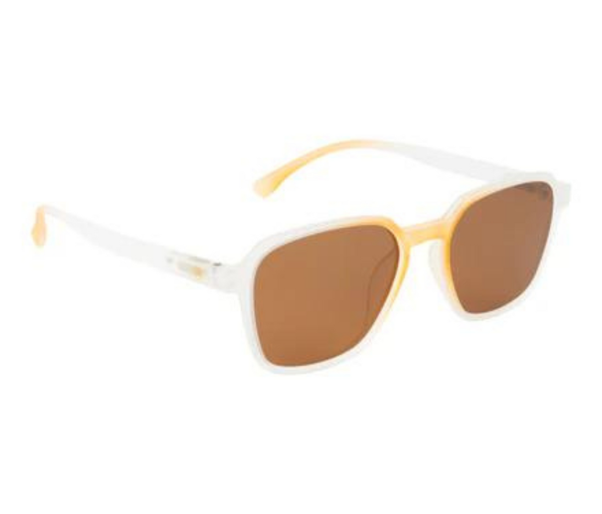 Sunfire: Polarized Sunglasses - Transparent Orange Color | Square Frame
