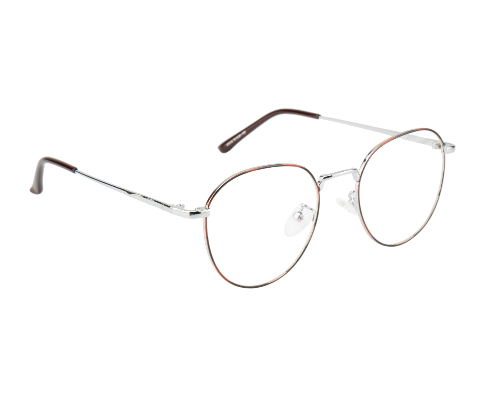 Metal Blue Cut Eyewear: Silver with Red & Black Accents