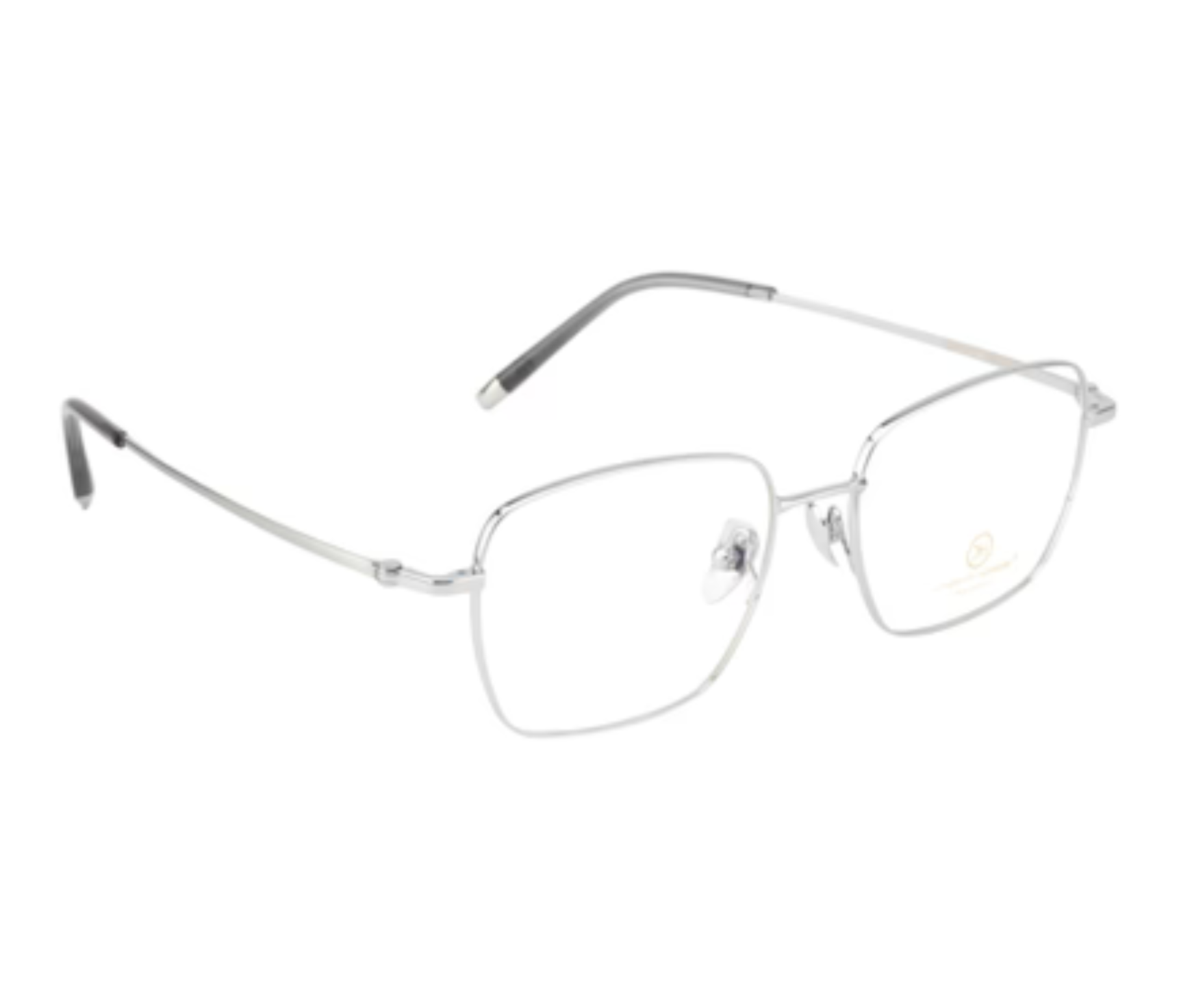 Titanium Elegance: Silver |Square |Full Rim
