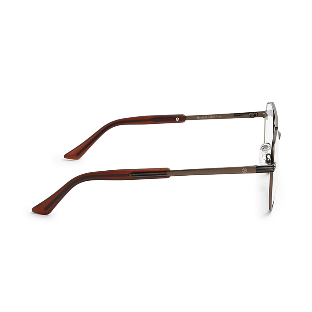 Knight Horse Classic Aviator Eyeglasses for Men – Brown Metal Frame