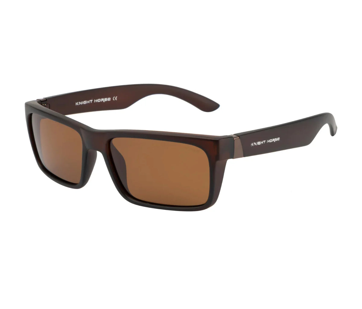 Polarized Rectangle Sunglasses - Brown Frame & Lens